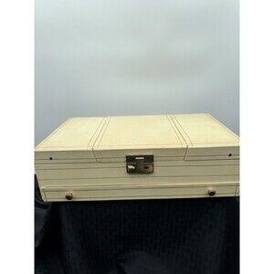 Mid Century Leatherette Jewelry Box